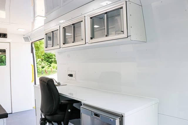 medical clinic van aluminum storage cabinets