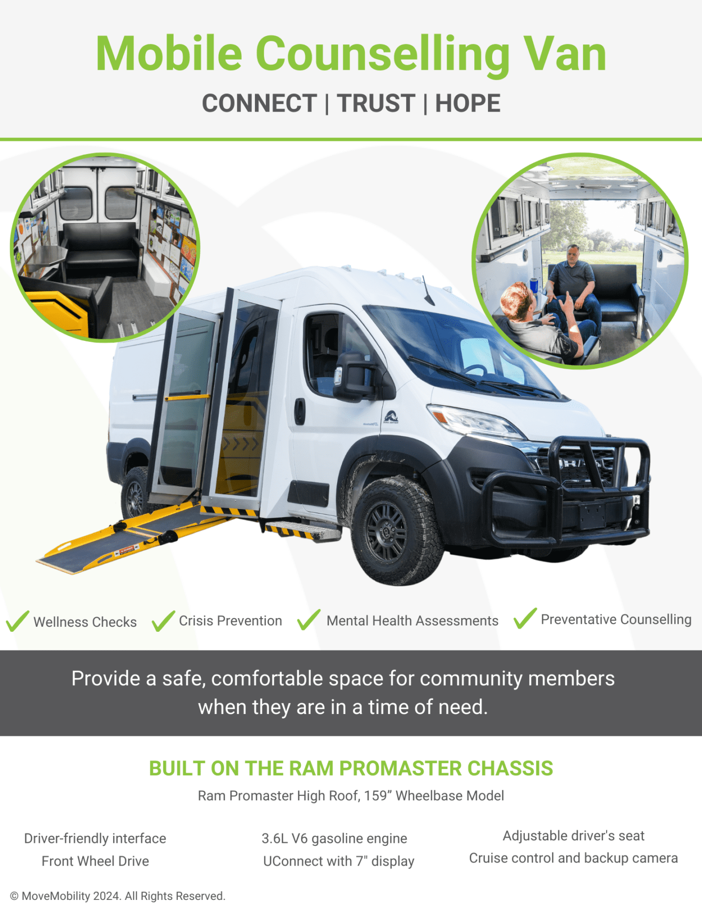Mobile Counselling Van Brochure Front Page