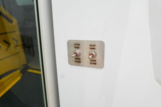 External Switches on accessible patient transfer dialysis van