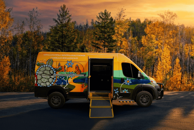 Decaled Van